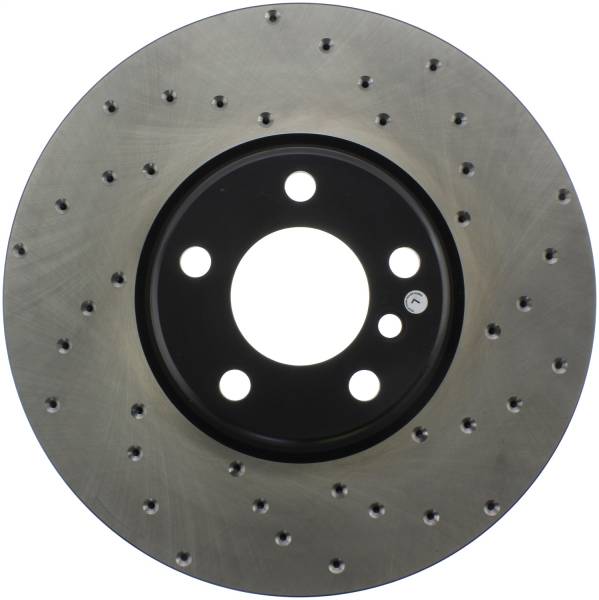 StopTech - StopTech Sport Cross Drilled Brake Rotor; Front Left