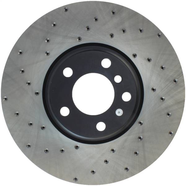 StopTech - StopTech Sport Cross Drilled Brake Rotor; Front Right