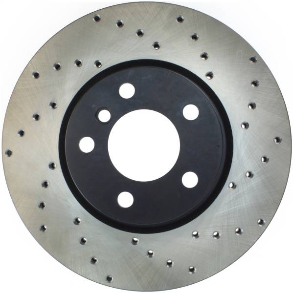 StopTech - StopTech Sport Cross Drilled Brake Rotor; Front Left