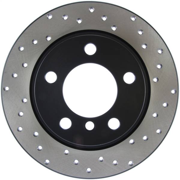 StopTech - StopTech Sport Cross Drilled Brake Rotor; Rear Left