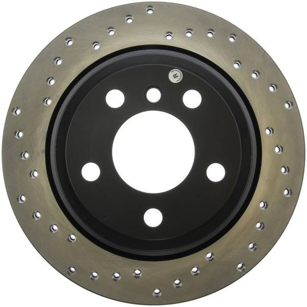 StopTech - StopTech Sport Cross Drilled Brake Rotor; Rear Right