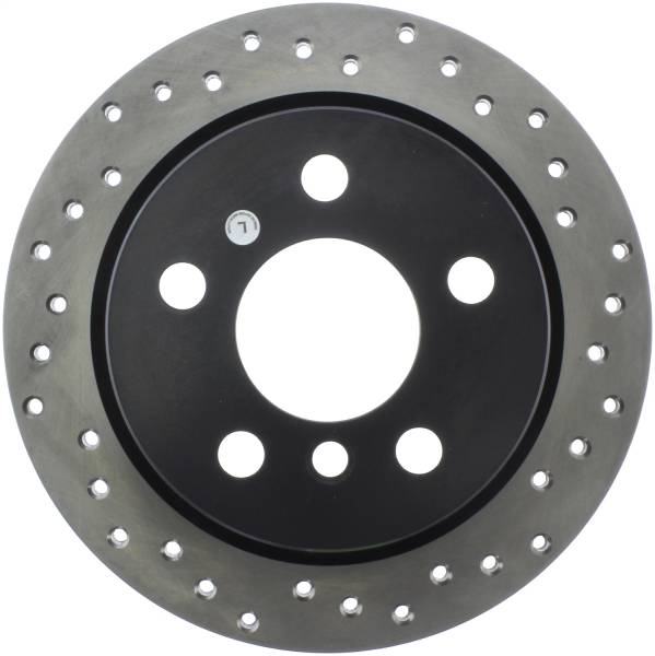 StopTech - StopTech Sport Cross Drilled Brake Rotor; Rear Left