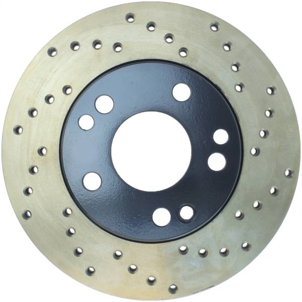 StopTech - StopTech Sport Cross Drilled Brake Rotor; Front Left