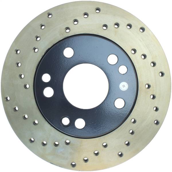 StopTech - StopTech Sport Cross Drilled Brake Rotor; Front Right