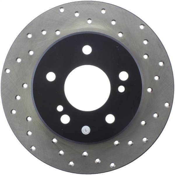 StopTech - StopTech Sport Cross Drilled Brake Rotor; Rear Left