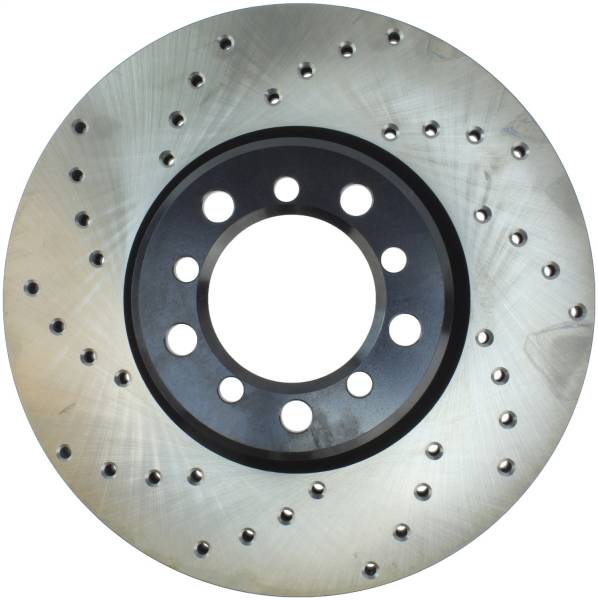 StopTech - StopTech Sport Cross Drilled Brake Rotor; Front Right