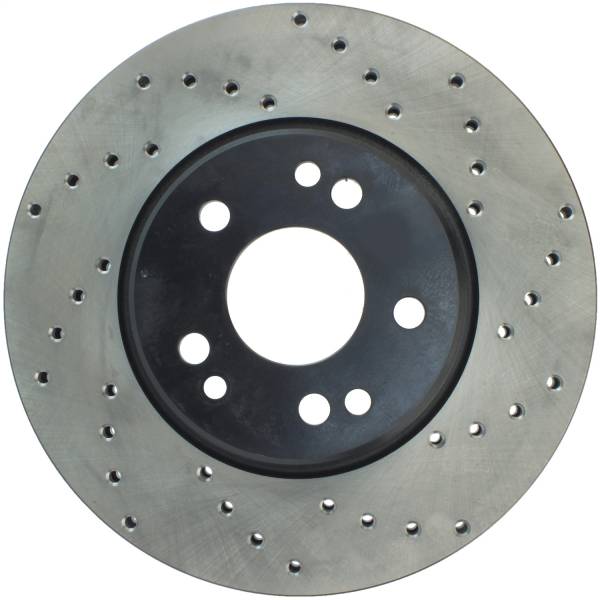 StopTech - StopTech Sport Cross Drilled Brake Rotor; Front Left