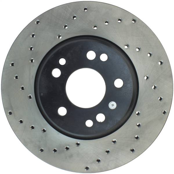 StopTech - StopTech Sport Cross Drilled Brake Rotor; Front Right