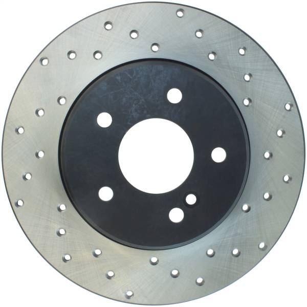 StopTech - StopTech Sport Cross Drilled Brake Rotor; Rear Left