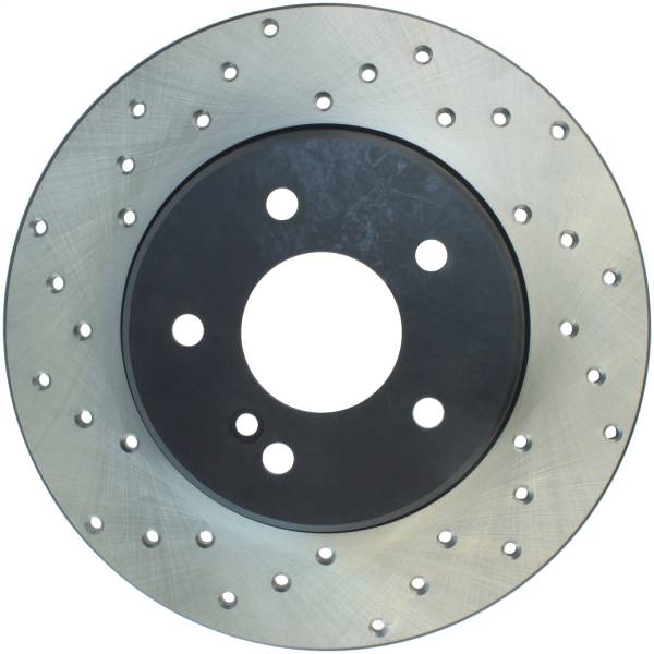 StopTech - StopTech Sport Cross Drilled Brake Rotor; Rear Right