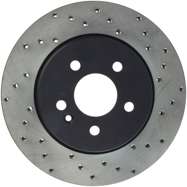 StopTech - StopTech Sport Cross Drilled Brake Rotor; Front Left