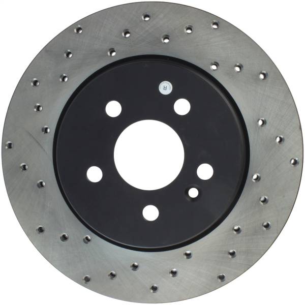 StopTech - StopTech Sport Cross Drilled Brake Rotor; Front Right