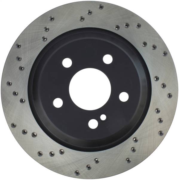 StopTech - StopTech Sport Cross Drilled Brake Rotor; Rear Left