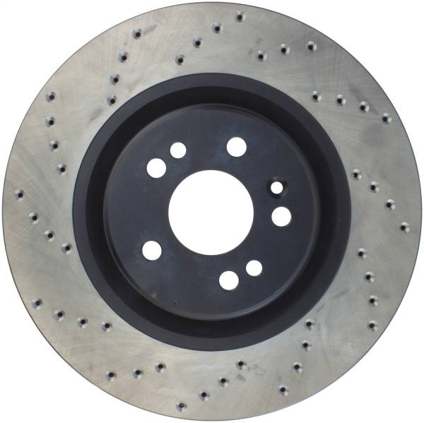 StopTech - StopTech Sport Cross Drilled Brake Rotor; Front Left