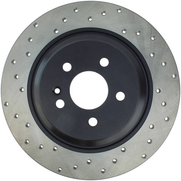 StopTech - StopTech Sport Cross Drilled Brake Rotor; Rear Right