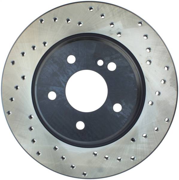 StopTech - StopTech Sport Cross Drilled Brake Rotor; Rear Left