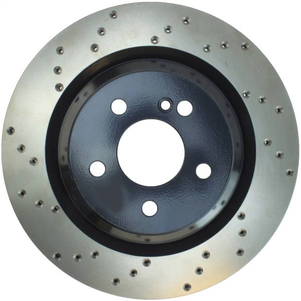 StopTech - StopTech Sport Cross Drilled Brake Rotor; Rear Left