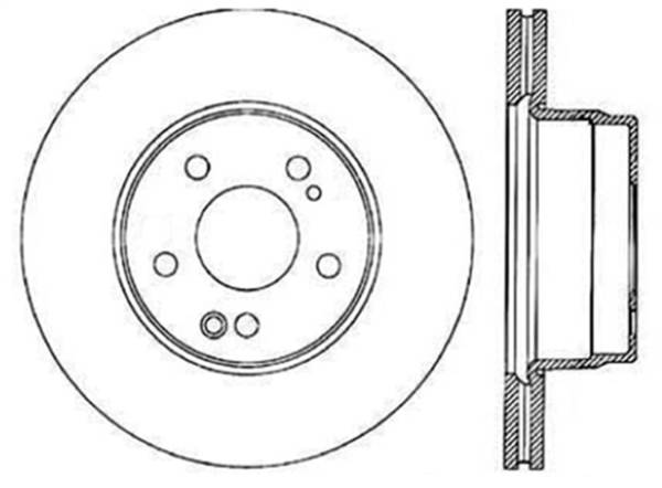 StopTech - StopTech Sport Cross Drilled Brake Rotor; Rear Left