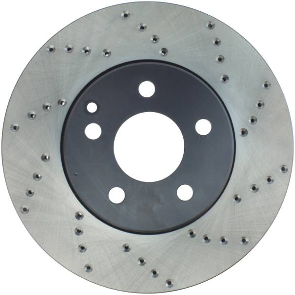 StopTech - StopTech Sport Cross Drilled Brake Rotor; Front Left