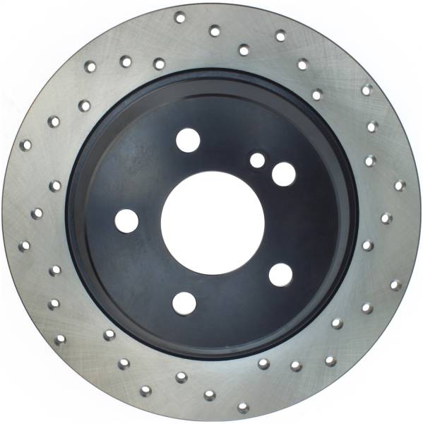 StopTech - StopTech Sport Cross Drilled Brake Rotor; Rear Left