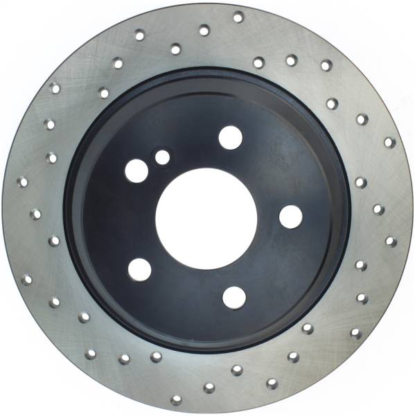 StopTech - StopTech Sport Cross Drilled Brake Rotor; Rear Right