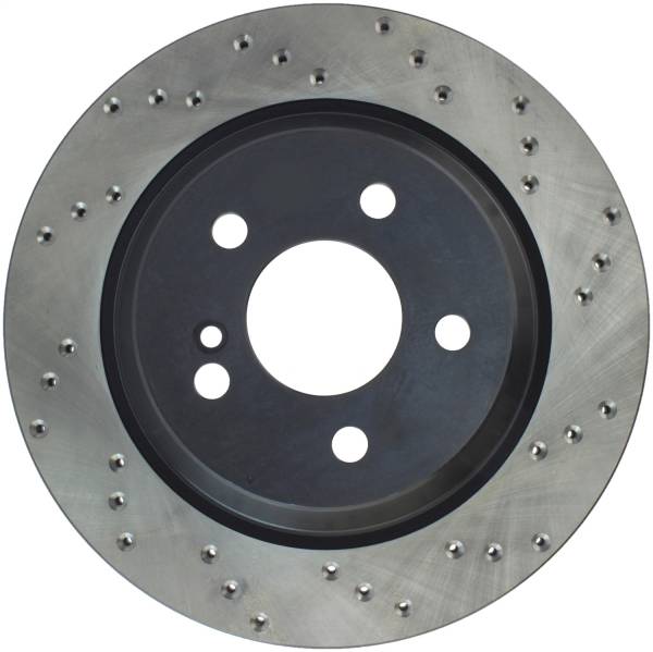 StopTech - StopTech Sport Cross Drilled Brake Rotor; Rear Left