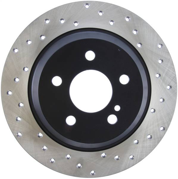 StopTech - StopTech Sport Cross Drilled Brake Rotor; Rear Left