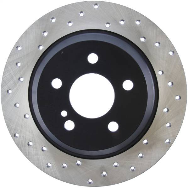 StopTech - StopTech Sport Cross Drilled Brake Rotor; Rear Right