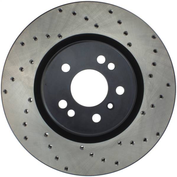 StopTech - StopTech Sport Cross Drilled Brake Rotor; Front Left