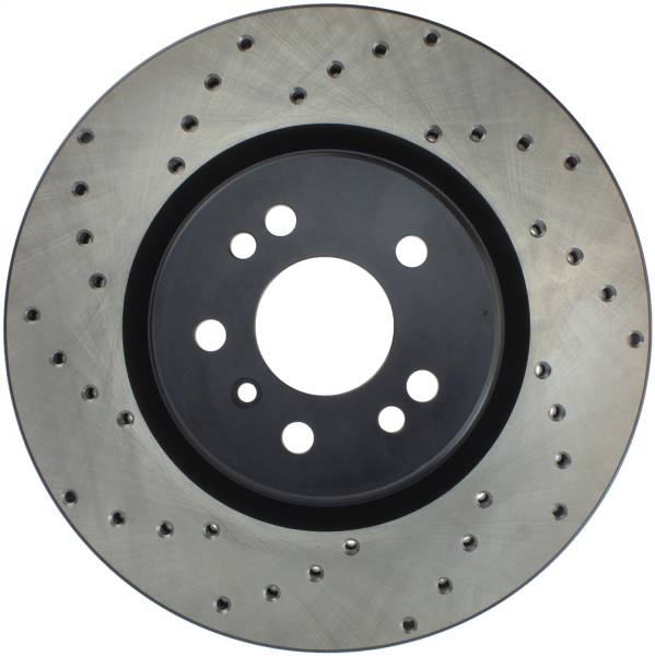 StopTech - StopTech Sport Cross Drilled Brake Rotor; Front Right