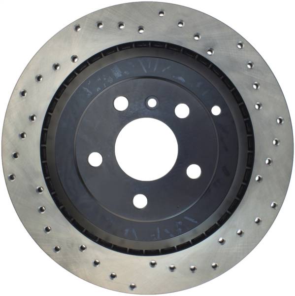 StopTech - StopTech Sport Cross Drilled Brake Rotor; Rear Left