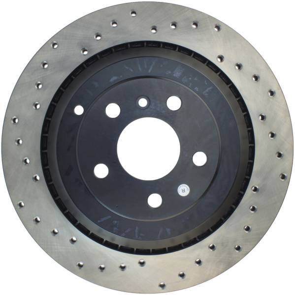 StopTech - StopTech Sport Cross Drilled Brake Rotor; Rear Right