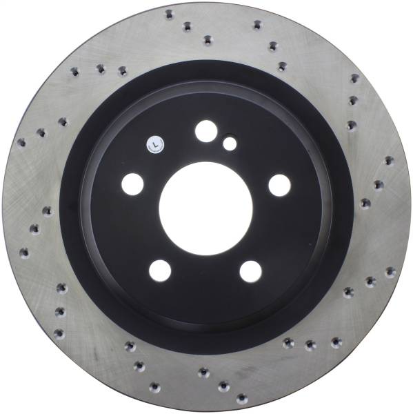 StopTech - StopTech Sport Cross Drilled Brake Rotor; Rear Left