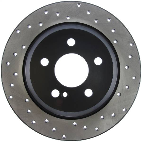 StopTech - StopTech Sport Cross Drilled Brake Rotor; Rear Left