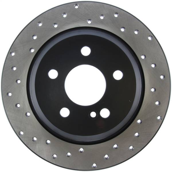 StopTech - StopTech Sport Cross Drilled Brake Rotor; Rear Right