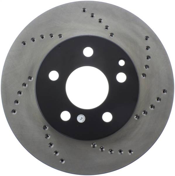 StopTech - StopTech Sport Cross Drilled Brake Rotor; Front Left