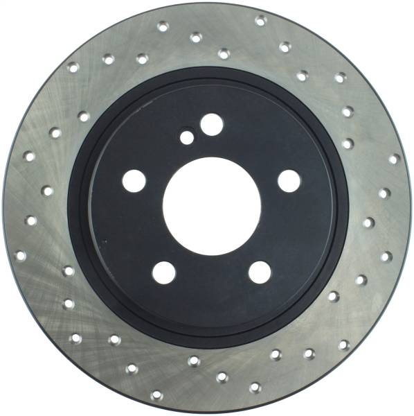 StopTech - StopTech Sport Cross Drilled Brake Rotor; Rear Left