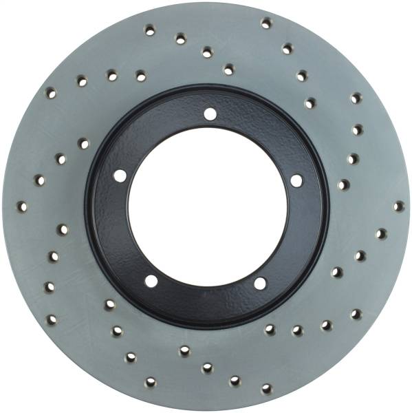 StopTech - StopTech Sport Cross Drilled Brake Rotor; Front Left