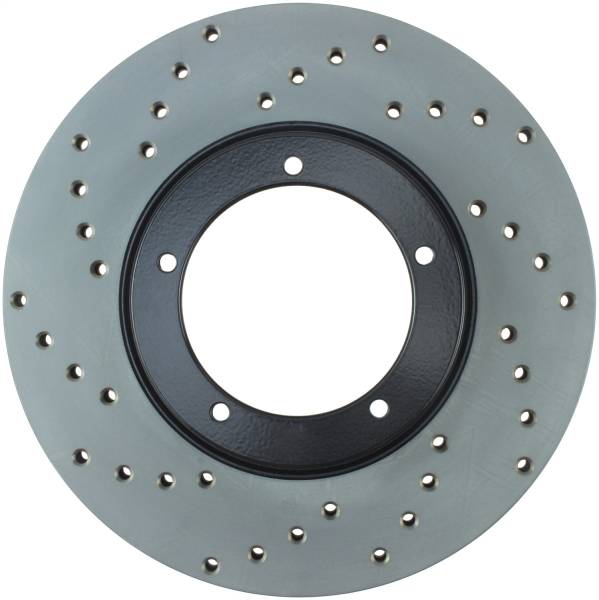 StopTech - StopTech Sport Cross Drilled Brake Rotor; Front Right