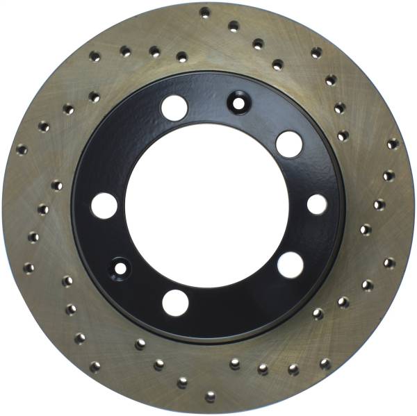 StopTech - StopTech Sport Cross Drilled Brake Rotor; Rear Left