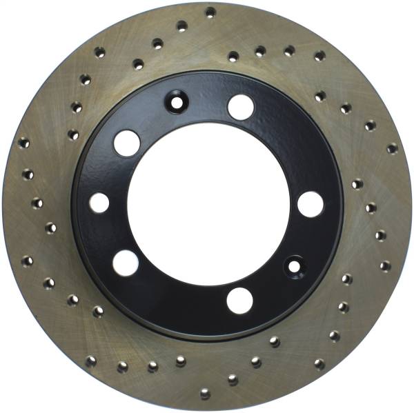 StopTech - StopTech Sport Cross Drilled Brake Rotor; Rear Right