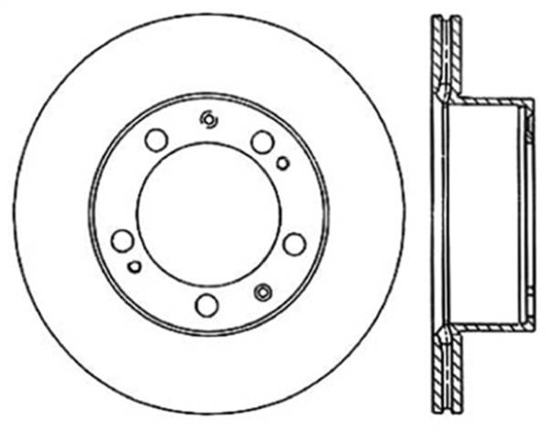 StopTech - StopTech Sport Cross Drilled Brake Rotor; Front Left