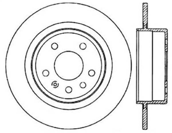 Stoptech - StopTech Sport Cross Drilled Brake Rotor Rear Left 128.38013L