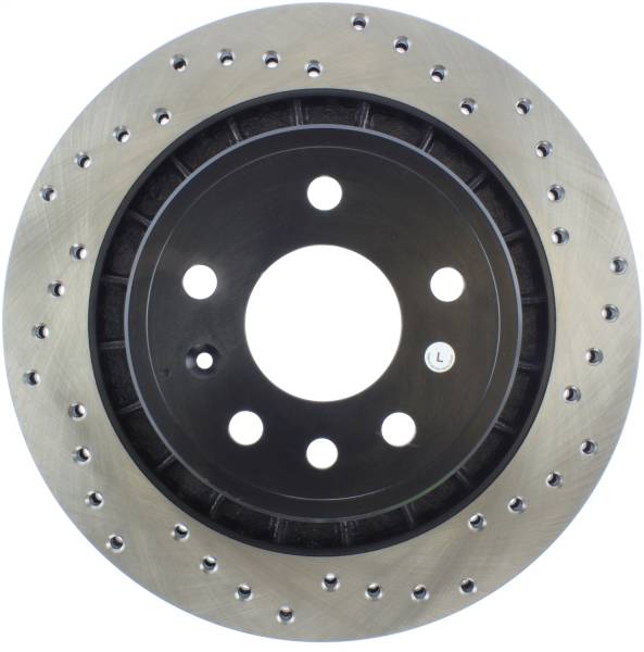 Stoptech - StopTech Sport Cross Drilled Brake Rotor Rear Left 128.38015L