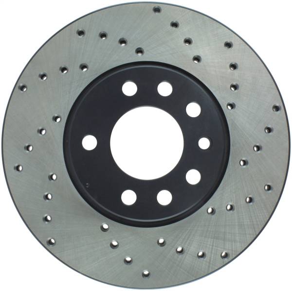 StopTech - StopTech Sport Cross Drilled Brake Rotor Front Left 128.38016L