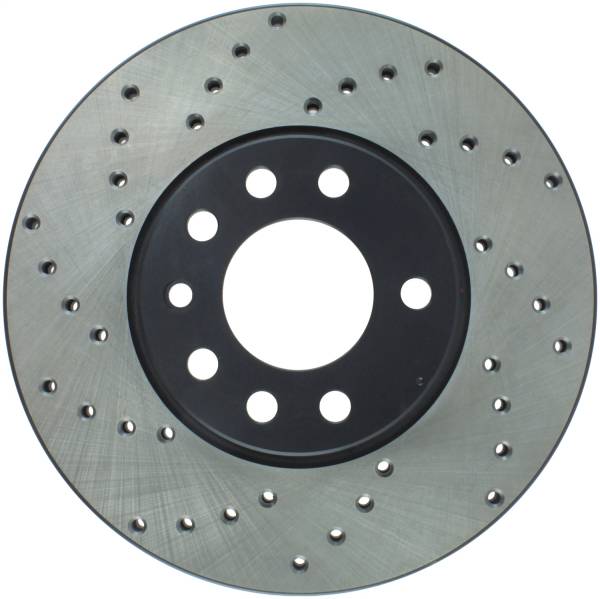 Stoptech - StopTech Sport Cross Drilled Brake Rotor Front Right 128.38016R