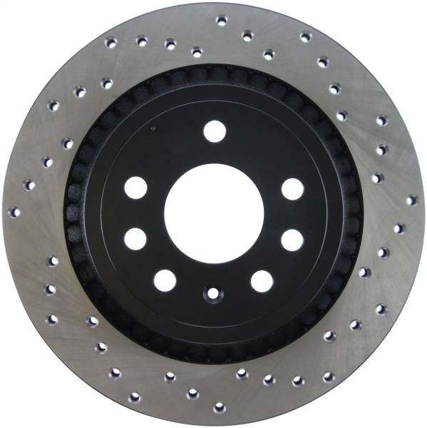 Stoptech - StopTech Sport Cross Drilled Brake Rotor Rear Left 128.38019L