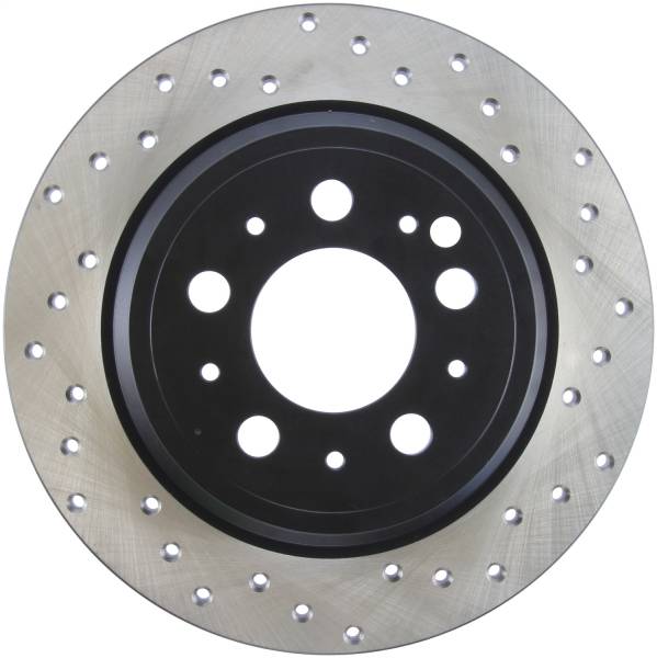 Stoptech - StopTech Sport Cross Drilled Brake Rotor Rear Left 128.39025L