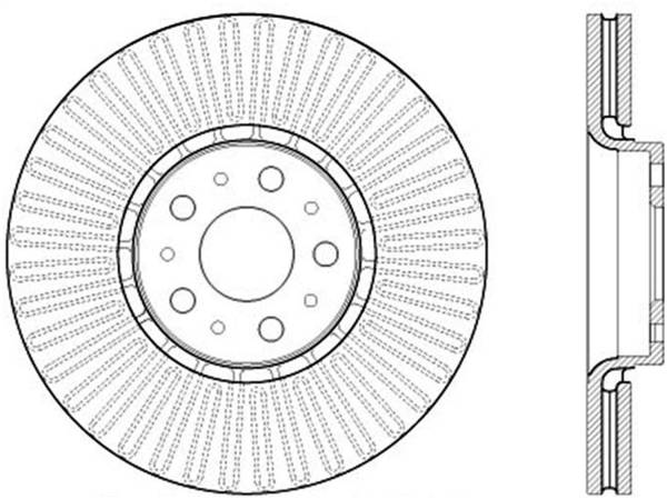 StopTech - StopTech Sport Cross Drilled Brake Rotor Front Left 128.39048L