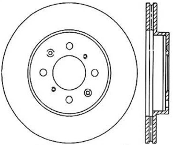 StopTech - StopTech Sport Cross Drilled Brake Rotor Front Left 128.40021L